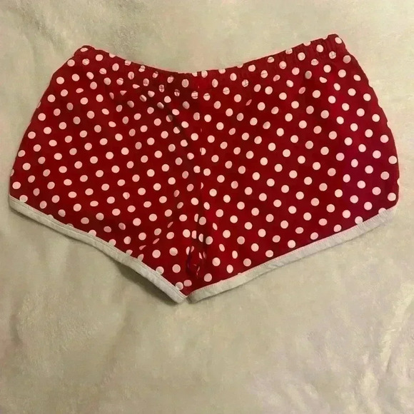 Minnie Mouse shorts by Disney red with white polka dots juniors size large - Picture 3 of 5